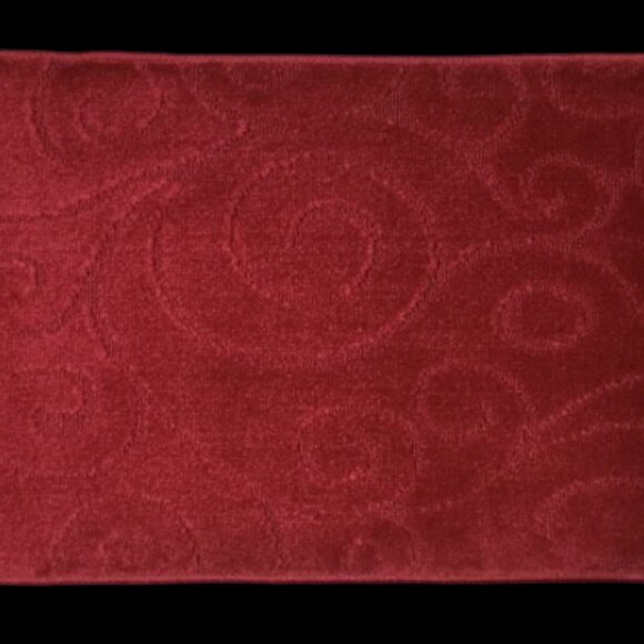 Scroll 18X30'' Accent Rug Non-Slip Burgundy - Picture 3 of 8